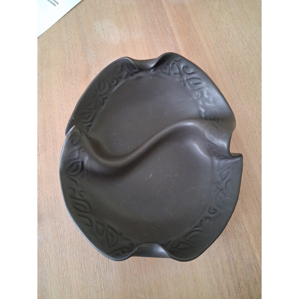 Hilborn Canadian Art Pottery Bowl Signed matte brown